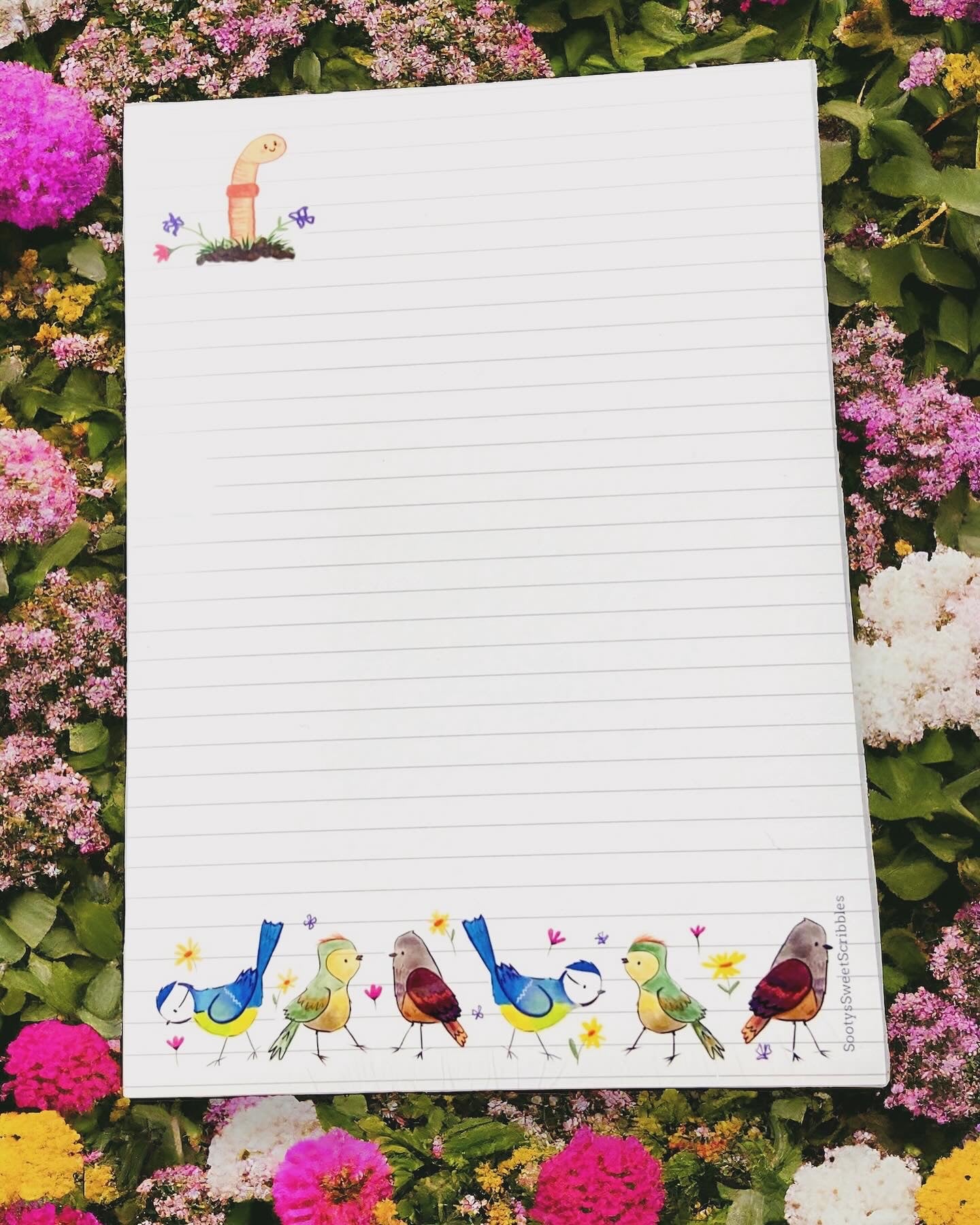 Garden birds A5 Notepad