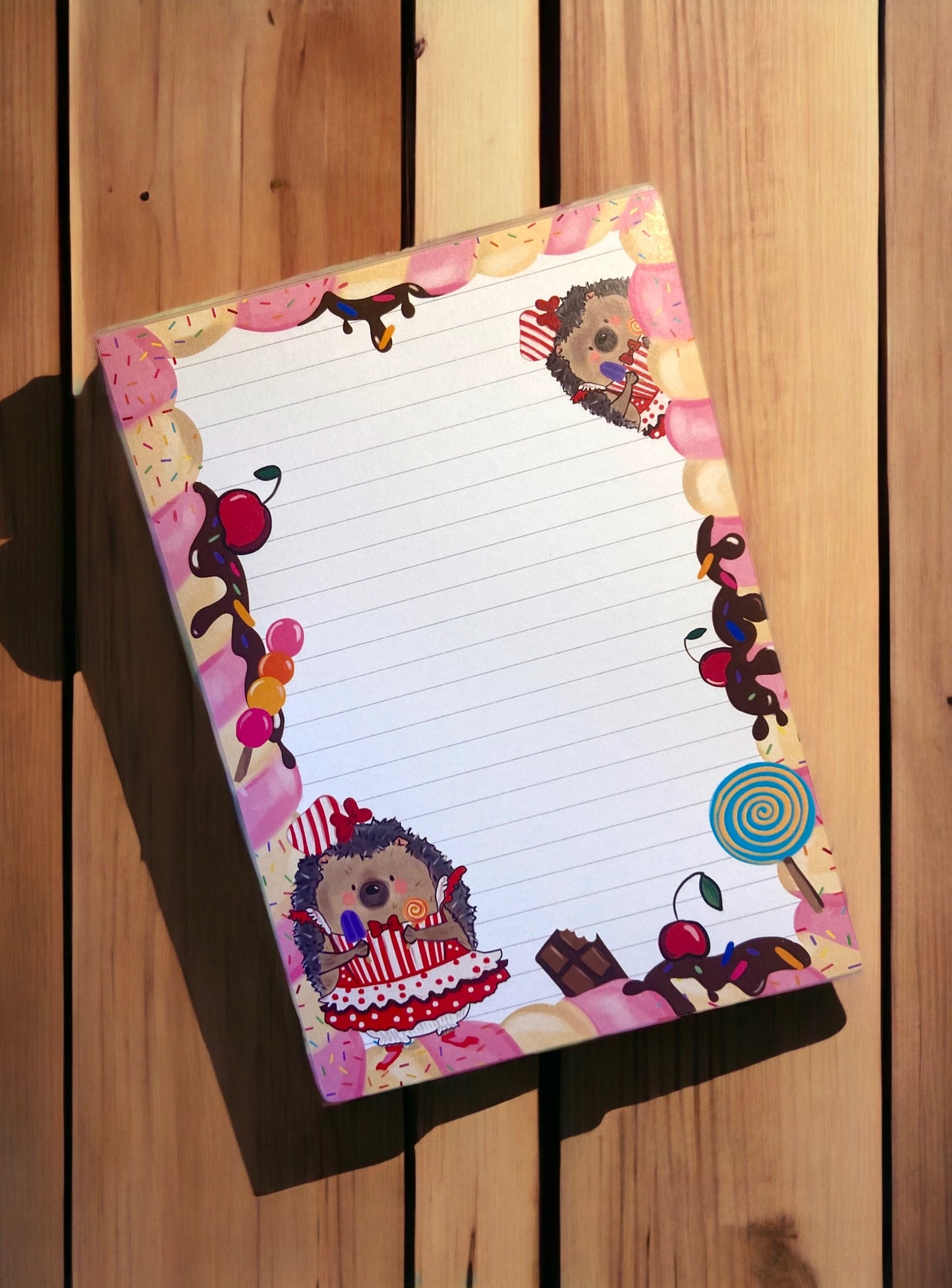 Candy Striper Hedgie A6 Notepad