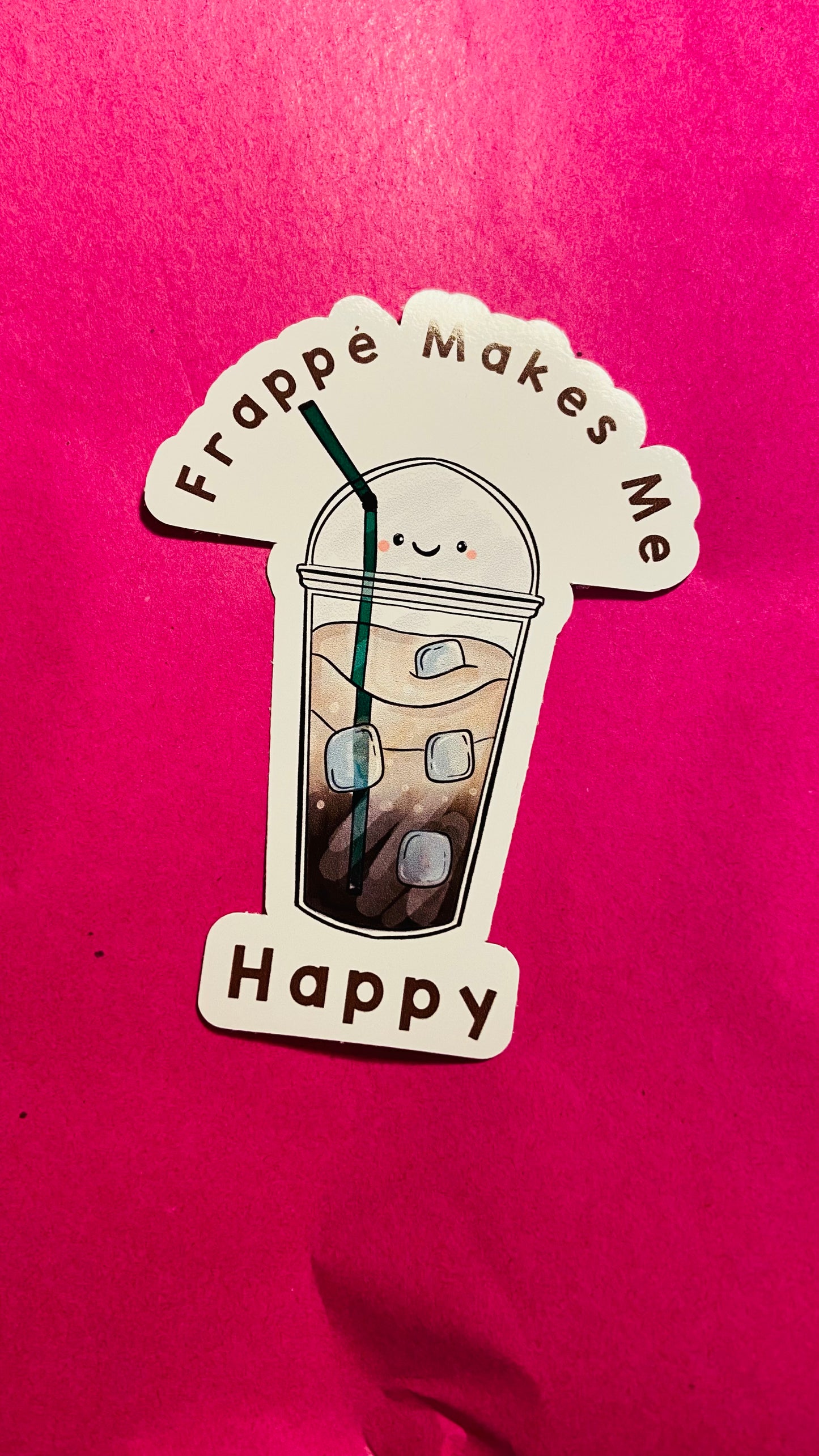 Happy Frappe Vinyl Sticker
