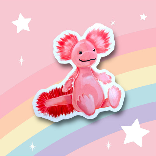 Jellycat Inspired Axolotl Vinyl Sticker