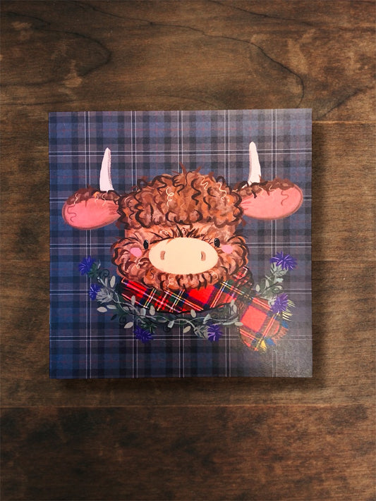 Highland cow Square notebook