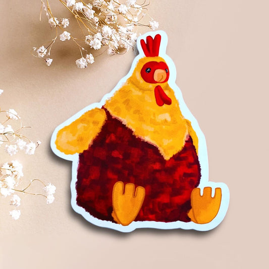 Vinyl Chicken Jellycat Sticker