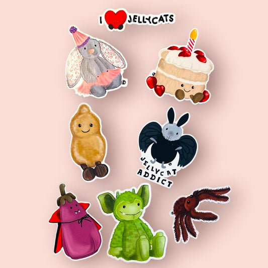 Small vinyl jellycat stickers