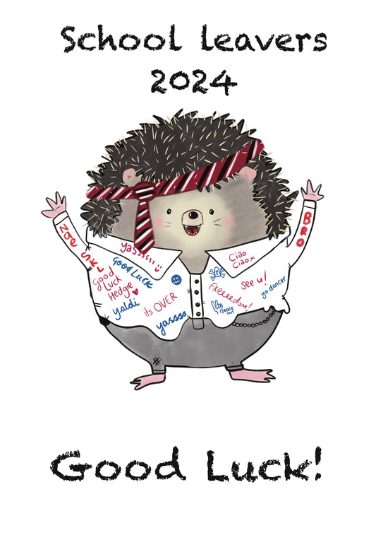 Leavers card (can be personalised with names and dates)