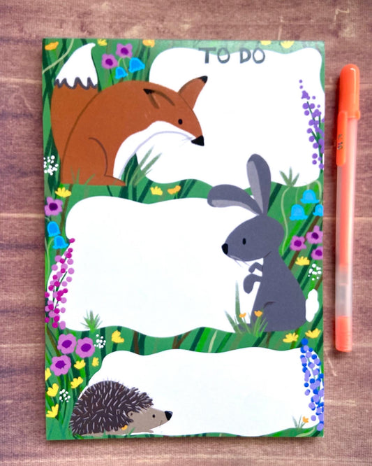 Woodland animals Notepad