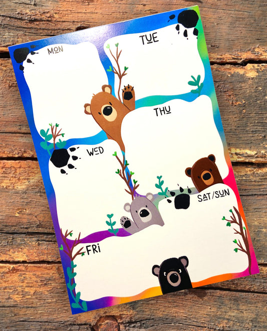 Teddy Bear Planner Pad