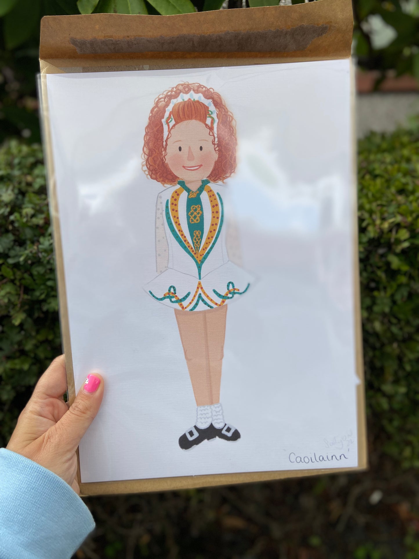 Personalised A4 Greeting card.